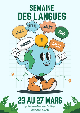 Blue And Green Illustrated Celebrate International Mother Language Day Poster.png